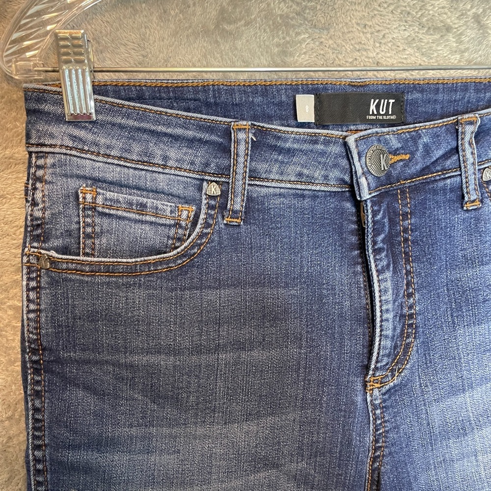 Kut from the Kloth Women Diana Fab Ab Skinny Jean 8 Mid Rise Stretch Dark Wash - Picture 3 of 11